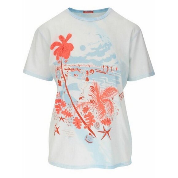 💕MOTHER💕 The Rowdy Tee ~ 100% Supima Cotton Lighten Up Beach Graphic XS NWOT - Picture 9 of 16